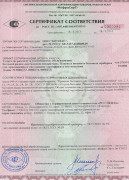 25.06.2015 Рассказово - Услуги по ремонту и техническому обслуживанию приборов радиоэл. аппаратуры